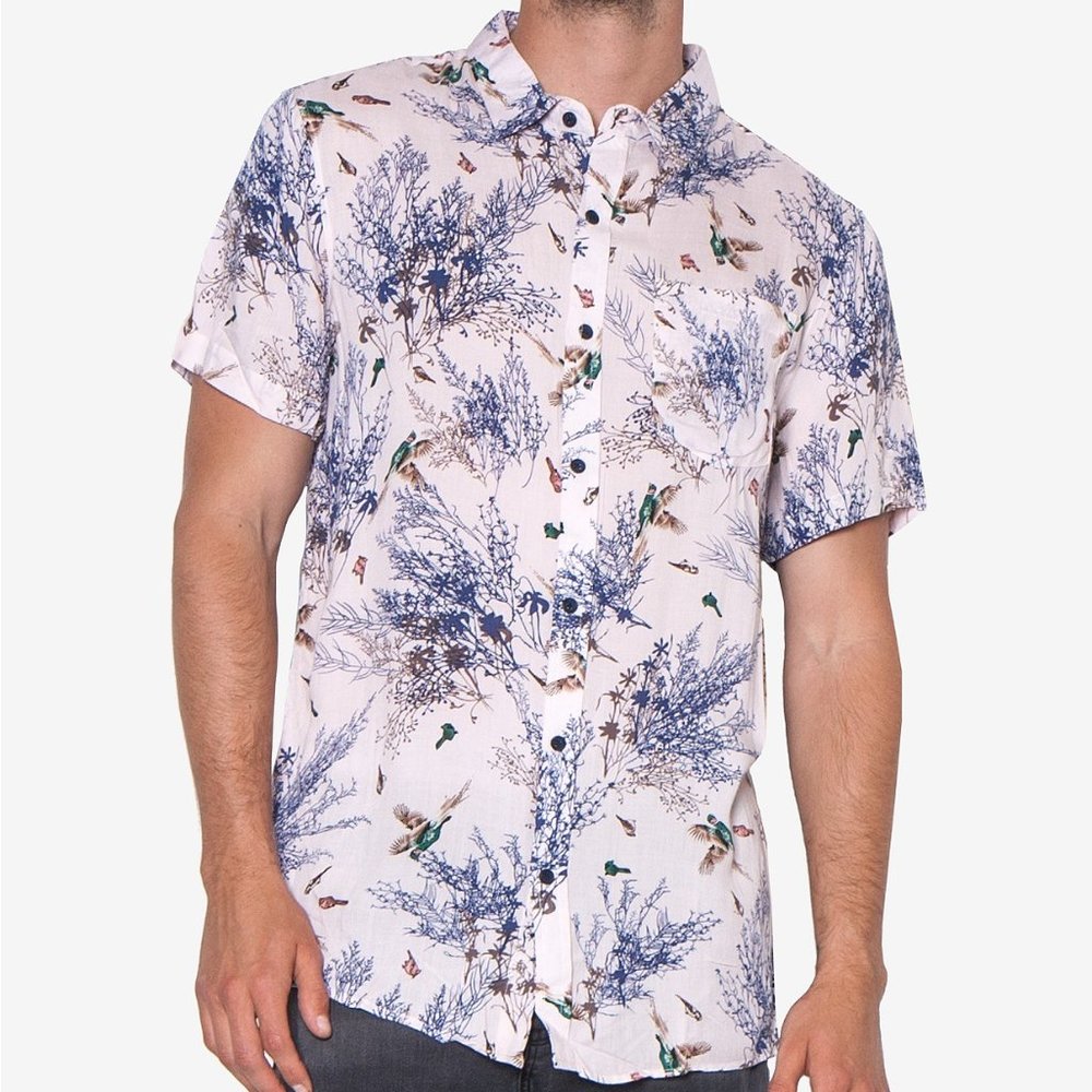 Mens printed Cotton Rayon Beach shirt